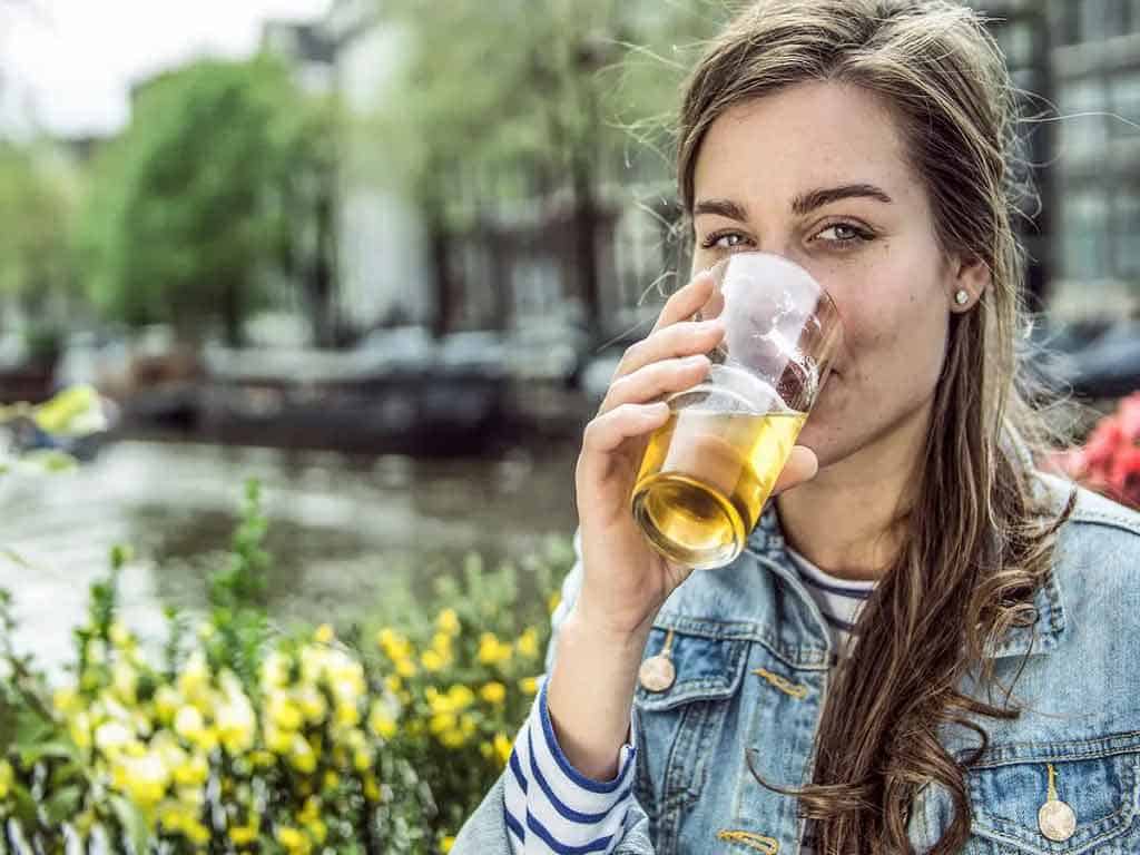 woman drinking alcohol