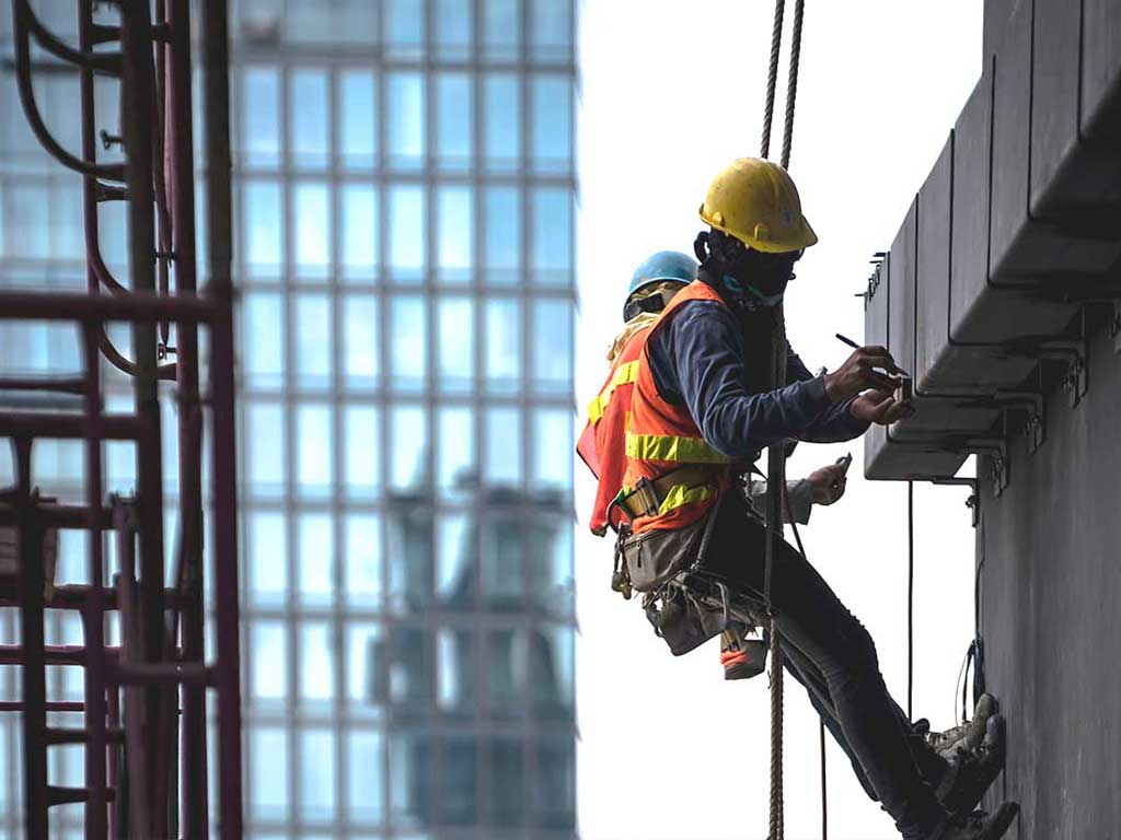 A construction worker on the job