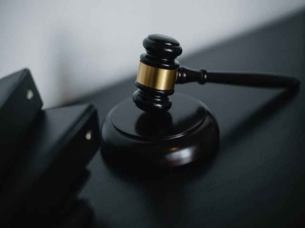 A gavel and block set