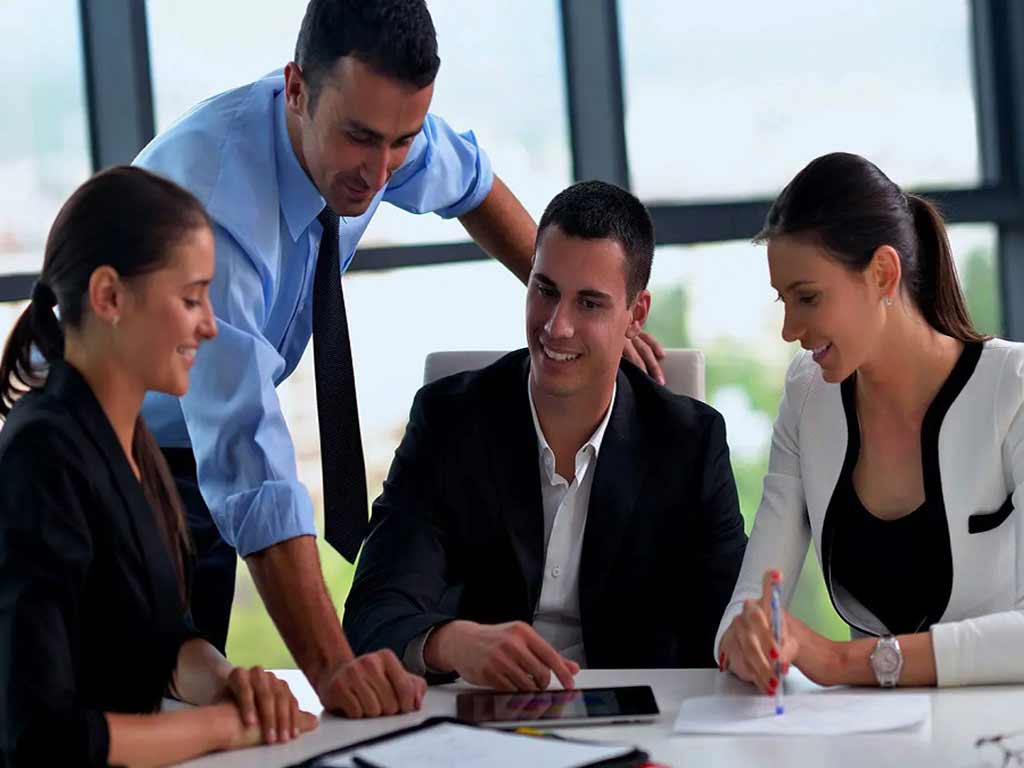 Managers in a meeting