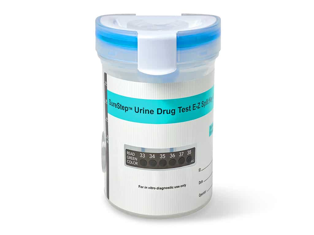 A SureStep urine testing kit
